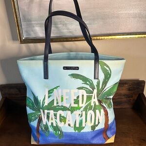 Kate Spade “I Need A Vacation” Tote Bag